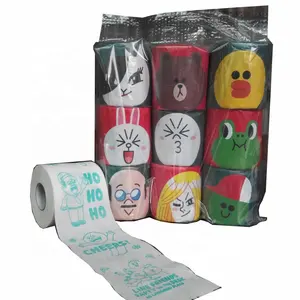 Damon-suporte do papel higiénico Tissue atacado personalizado impresso natal piadas