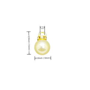 Colgante de cuentas redondas de plástico blanco de <span class=keywords><strong>10mm</strong></span>, Perla de imitación ABS, accesorios de joyería DIY brillantes, joyería de perlas colgantes, perlas sueltas - Product Image 4