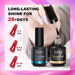 Set de 2 Capas de Gel para <span class=keywords><strong>Uñas</strong></span>, Capa Base y Capa Superior, Acabado Brillante Sin Necesidad de Limpiar, Capa Base y Superior de Larga Duración, Requiere Luz UV, Calidad de Salón - Product Image 4