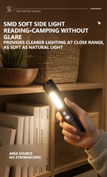 Lampe torche rechargeable ultra-lumineuse longue portée, lampe de travail multifonctionnelle magnétique, étanche, portable, lumière puissante