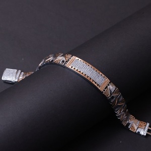 สร้อยข้อมือเงินแท้ SATVA SILVER Premium 64% ชุบโรเดียม ดีไซน์เก๋สำหรับทุกเพศ - Product Image 1