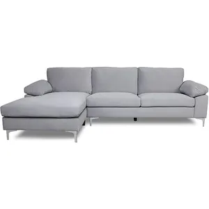 Wohnzimmer kombination sofa, modernes L-förmiges Sofa und Metall beine, Schlafs ofa für bis zu 5 Personen