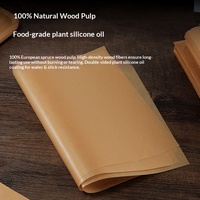 Papier sulfurisé couleur bois en gros pour la cuisson, papier de cuisson anti-graisse, papier de cuisson pour four, papier sulfurisé silicone antiadhésif