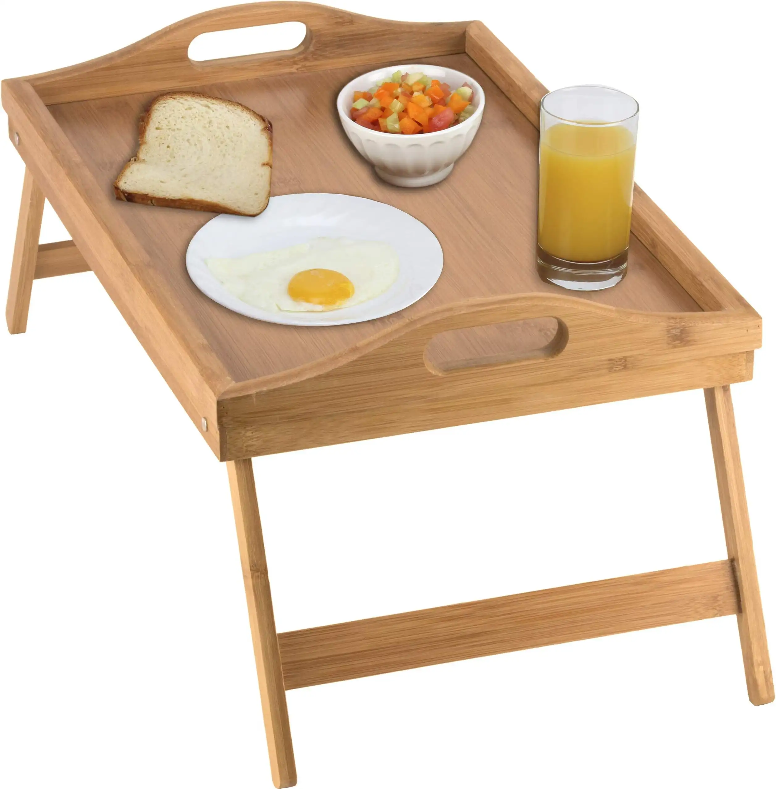 درج سرير خشبي صغير لطاولة طعام للكسولين محمول مع قدم من الخيزران لدفتر الملاحظات في السكني تستخدم في المناسبات