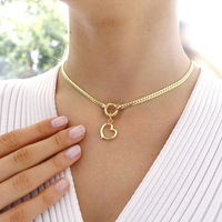 2025 mousquetons non ternis pince fabrication de bijoux grand coeur pendentifs mousqueton bijoux en acier inoxydable chaîne mousqueton collier