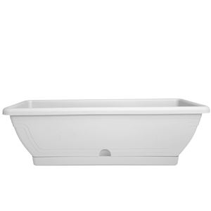 Vaso da Balcone Veneziano 50cm Fiori Bianchi Piante Vaso Elegante per Balcone Vasi e Fioriere - Product Image 1