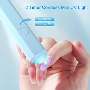 YIKOOLIN Mini Handheld UV/LED Light for Nails Manicure LED Lamp for Curing All Nail Gel Home Salon Quick Dry Flashlight Pen - Product Image 2
