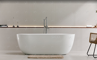 Baignoire autoportante moderne de luxe en acrylique de haute qualité avec design portable pour usage intérieur – Baignoire de trempage
