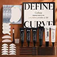 Kit de rehaussement de cils à la kératine Gollee, système de gel fixateur crème pour salon et lamination de sourcils DIY, semi-permanent, support agence de marque