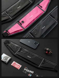 Sac de taille de sport imperméable en PU, sacs de jogging, tout nouveau mini sac pour téléphone portable, équipement de plein air, ceinture de course invisible - Product Image 4