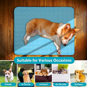 Tapis rafraîchissant en maille de coton glacé durable, pliable, imperméable, pour chiens et chats, différentes tailles, pour intérieur et extérieur, facile à nettoyer, écoresponsable - Product Image 2