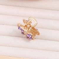 Style coréen métal papillon épingles à cheveux petit plastique acétate PC pinces à cheveux strass fille cheveux décoration alliage