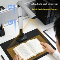 Scanner de documents et livres USB professionnel haute définition 26MP, mains libres, format A3