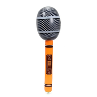 Microphone gonflable en PVC, pour fêtes sur le thème des concerts musicaux, décorations de scène et d'anniversaire, couleurs personnalisées disponibles