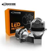 Miaodisheng lâmpada de projetor para carros, lâmpada projetora led m6pro 2022, 3 polegadas, laser bi, 55w, luzes de projetor para carros