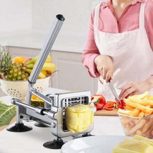 Cortador manual <span class=keywords><strong>de</strong></span> papas fritas <span class=keywords><strong>de</strong></span> acero inoxidable con cuchilla, máquina cortadora <span class=keywords><strong>de</strong></span> papas para papas fritas - Product Image 2