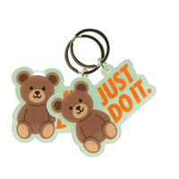 Porte-clés en acrylique personnalisé avec logo promotionnel, cadeau d'entreprise, porte-clés personnalisé en 3D, porte-clés en PVC, porte-clés en caoutchouc