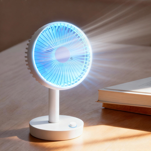 Ventilador de Escritorio Mecánico de Plástico Recargable con Oscilación de 90°, Temporizador de 3H, 100 Velocidades Continuas, Silencioso, Refrigeración Personal Nocturna - Product Image 1