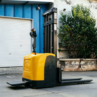 1-Tonnen Automatischer Stehender Kleiner Elektrischer Palettenhubwagen mit Hydraulischem Hub für Industrielle Lagerhaltung und Materialtransport