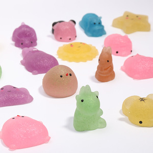 Hot Sale TPR Random Kawaii Mini Mochi Animal Glitter Squishy <b>Squeeze</b> Stress Relief Promotional Toy for Kids and Adults - Product Image 2