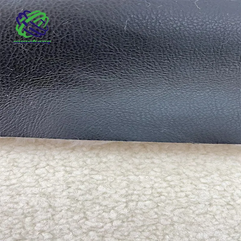 Excellent Faux Leather Bond With Faux Fur Fabrics For The Jacket