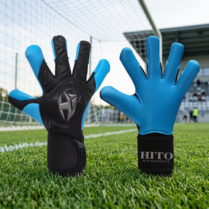 Gants de gardien de but professionnels de football neufs en gros, avec caoutchouc injecté sur le dos, de haute qualité - Product Image 2