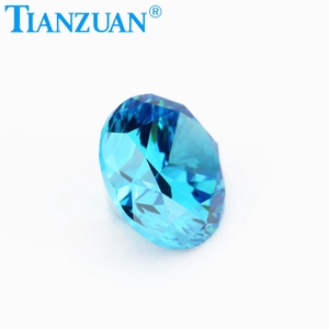 6A di alta qualità cubic zirconia aqua blu gemme ovale forma sciolto pietre preziose - Product Image 1