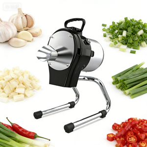 Picadora de Alimentos Comercial de Acero Inoxidable |   Cuchilla Antioxidante, Alimentación Continua para Puerro, Cebolla, Chile, Zanahoria - Product Image 1