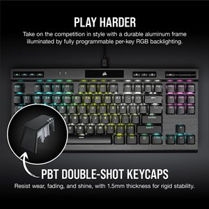 คีย์บอร์ดเกมมิ่งแบบกลไก Pirate Ship K70 Rgb Tkl Series-cherry Blue Corsair K70 Rgb Tkl Series Tenkeyless Mechanical - Product Image 6