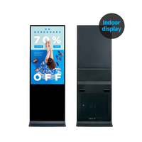 Kiosco con Pantalla Táctil 4K de 55 Pulgadas con Recubrimiento AR, Señalización Digital LCD, Cartel Interactivo, Tótem con Animación Integrada, CMS, para Vestíbulo de Aeropuerto