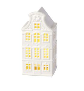 Veilleuse Décoration Cadeau En Céramique Blanc <span class=keywords><strong>Porcelaine</strong></span> LED Photophore <span class=keywords><strong>Maison</strong></span> Cottage <span class=keywords><strong>Bougeoir</strong></span> pour La <span class=keywords><strong>Maison</strong></span> Fête Ornement De Vacances - Product Image 3