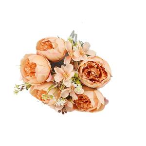 Ramo de Peonías Artificiales de 11 Cabezas, Flores de Seda y Plástico de Alta Simulación, Decoración de Boda, Estilo Moderno y Forestal - Product Image 5