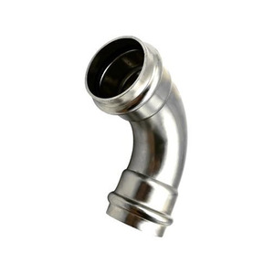 Coude en acier inoxydable Loffrey à 90 degrés, diamètre égal, OD15 à OD108, pour tuyaux d'eau et de gaz - Product Image 1