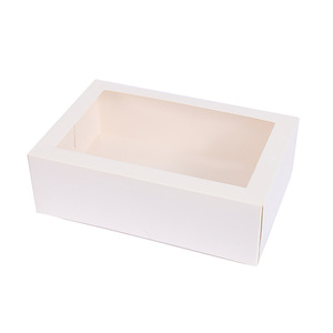 IMEE Giấy Kraft Trắng 24X16X7.5 Hộp Đóng Gói Thực Phẩm Nướng Bánh Ngọt Bánh Ngọt Bánh Ngọt Bánh Ngọt Bánh Ngọt Bánh Ngọt Bánh Donut Có Cửa Sổ Trong Suốt - Product Image 6