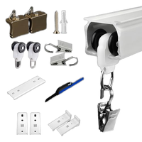 Système de rail de rideau de plafond en aluminium robuste diviseur de pièce d'hôpital rideaux de douche RV rideaux coulissants poteaux de piste
