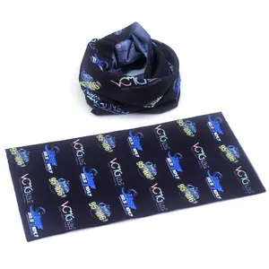 Sublimazione pesca collo ghetta traspirante Durag stampato multifunzionale sciarpa testa senza soluzione di continuità su misura tubo Bandana maschera viso