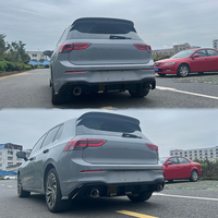 Kits de modification de carrosserie automobile séparateur de diffuseur de lèvre de pare-chocs arrière pour VW Golf MK8 R Line GTI