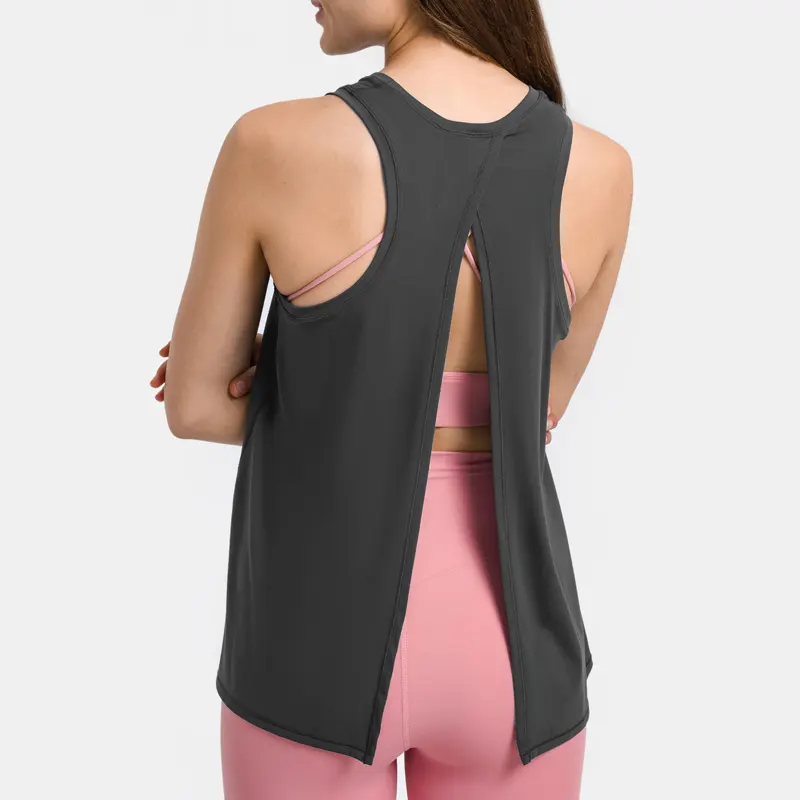 Sleeveless Workout Tops Open Back Yoga singlet Tops Ladies Quick Dry Running Vest Yoga Women's Tank Top