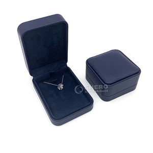 Cajas de Joyería de Cuero PU Premium Personalizadas al por Mayor en Color Azul para Collares, Pulseras, Anillos y Pendientes - Product Image 6