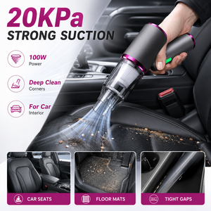 20KPa 100W Brushless Cordless Handheld Vacuum Cleaner 4 in 1 Portable Car Vacuum Air Duster Inflator Vacuum <b>Pump</b> 3 Speed OEM ODM - Product Image 3