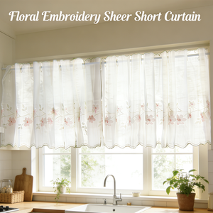 Tende Corte da Cucina Stile Country di Alta Qualità <span class=keywords><strong>con</strong></span> Stampa Floreale a <span class=keywords><strong>Rose</strong></span>, Mezza <span class=keywords><strong>Tenda</strong></span> <span class=keywords><strong>con</strong></span> Design Floreale - Product Image 6