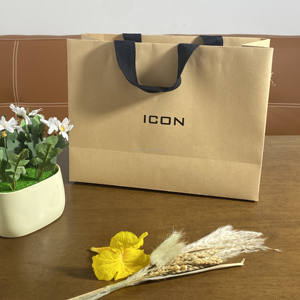 Custom Logo Recycled Kraft Shopping Paper Bag Durable Branded Retail Bags Sac Shopping with Handles Classic Bolsas De Papel - Product Image 4