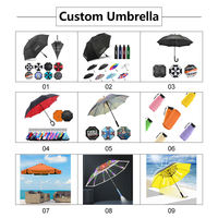 Regalos Promocionales, Paraguas Plegable de Tres Secciones con Apertura Automática/Manual, Resistente al Viento (14 m/s), Impermeable (800 mm), Reflectante, con Luz LED