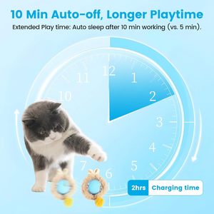 Hot Sale Eco-Friendly Cute Interactive Cat Toys Ball Fast Rolling Pouch Motion Activate Chirping Hide Seek Mouse Catching <b>Game</b> - Product Image 4