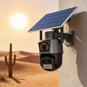 Cámara Solar ICSEE de Envío Rápido, Cámara de Seguridad <span class=keywords><strong>CCTV</strong></span> para Exteriores con Doble Lente 4G, Cámara PTZ Inalámbrica con Tarjeta SIM 4G y Energía Solar - Product Image 1