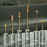 Luxuriöses 6-teiliges Acryl-Kerzenhalter-Set Europäischer Kerzenständer für Hochzeits-Tischdekoration und Wohnraumgestaltung