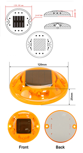 도매 제조업체 깜박이는 LED 플라스틱 원형 방수 태양광 고양이 눈 도로 스터드 - Product Image 3