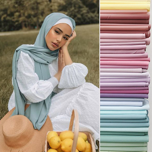 Sharut Hot 86 Colors卸売カスタムHijabスカーフ女性無地ソフトロングショールジョーゼットヘッドスカーフシフォンHijabスカーフ - Product Image 1