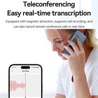 Mini enregistreur vocal caché pour collier, brouilleur ultrasonique, transcription en temps réel, enregistreur audio portable pour réunions et appels