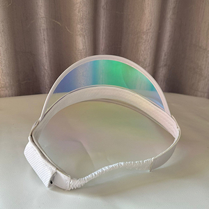 Vente en gros Visière solaire en PVC avec lumière LED <span class=keywords><strong>Casquette</strong></span> et chapeaux unisexe en PVC <span class=keywords><strong>holographique</strong></span> avec lumières LED pour fête et festival - Product Image 5